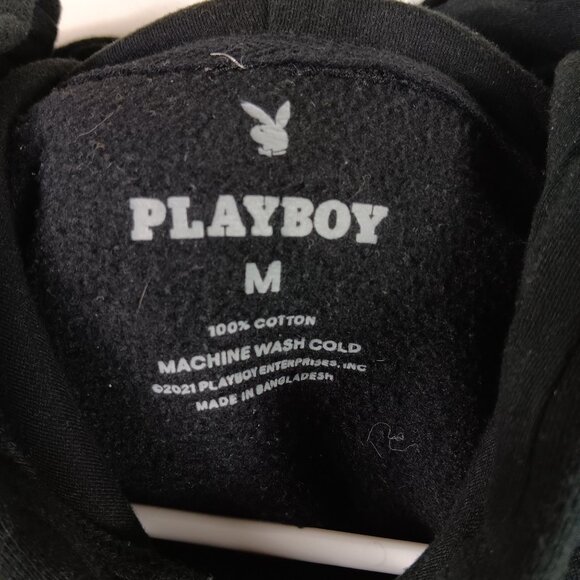 Playboy Black Hoodie Retro Cover Graphic Size Medium Black Entertainment For Men - Picture 3 of 9